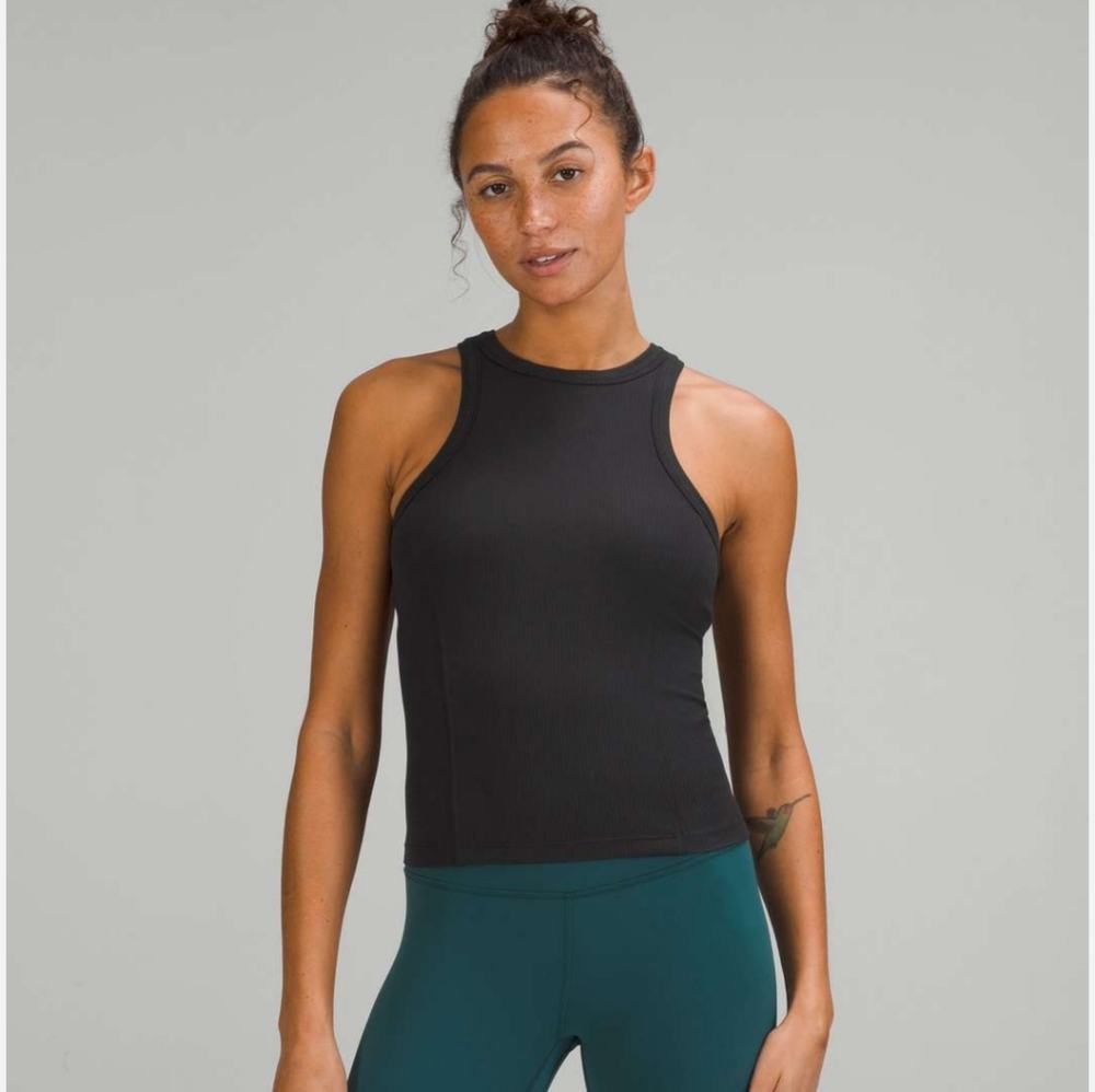 Lululemon Ribbed Nulu Racerback Yoga Tank Top - Black